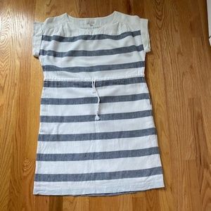 GAP blue and white striped dress with tie in waist